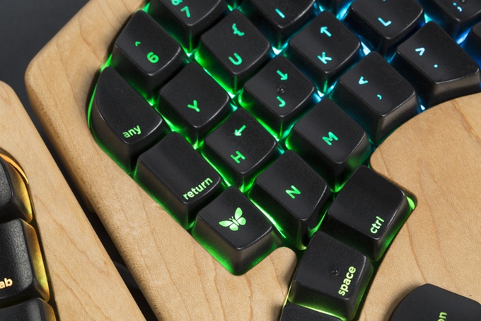 The Model 01 keyboard