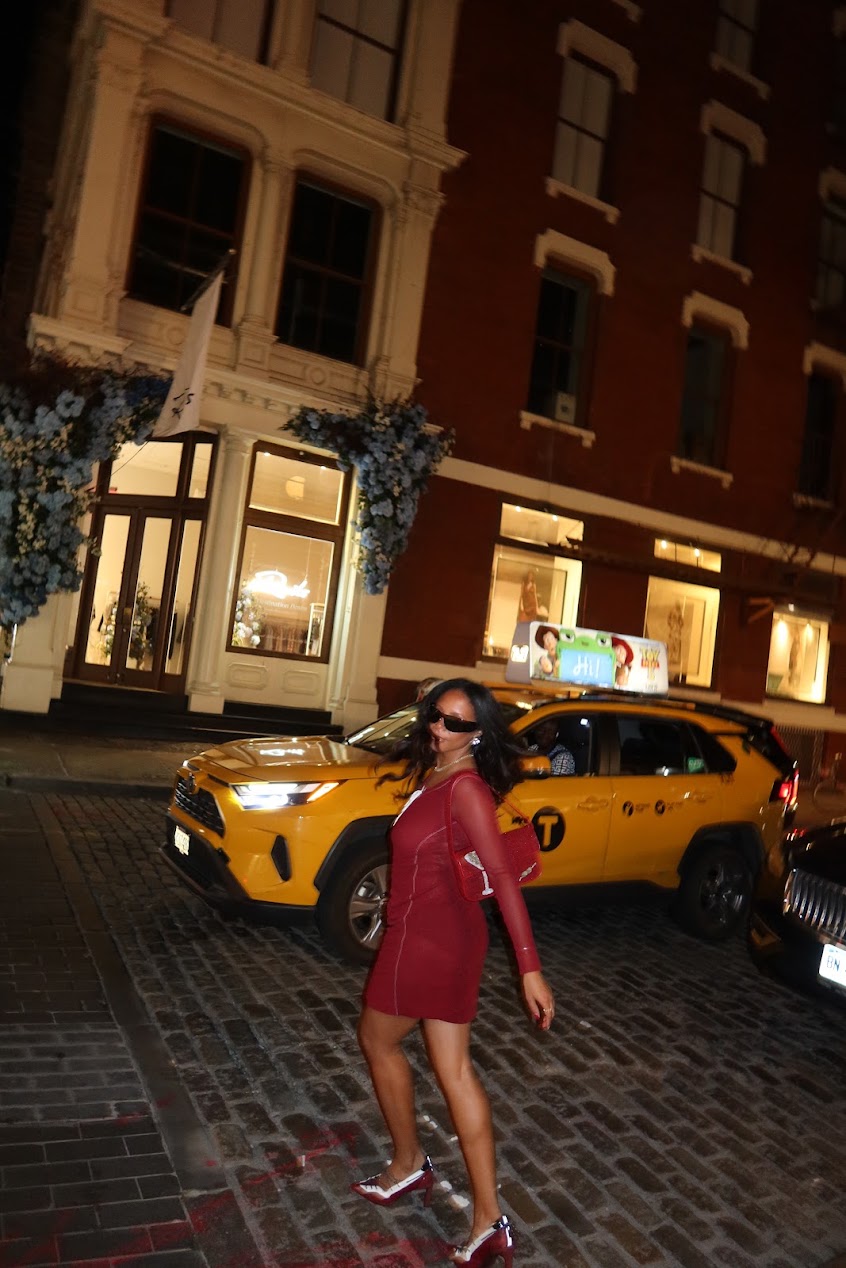 Sierra Mayhew attending New York Fashion Week.
