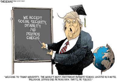 Political Cartoon U.S. Trump University