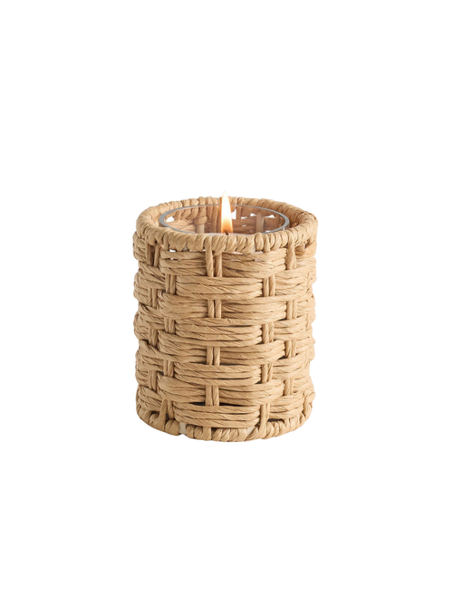Rattan Candle - Coastal Blossom & Sage