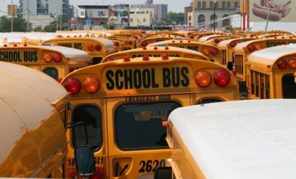 Ads on the sides of school buses? That's one strategy being tested by financially-ailing school districts, and can reportedly help districts rake in hundreds of thousands of dollars per year.