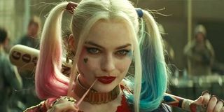 Harley Quinn Margot Robbie holding a bat in Suicide Squad