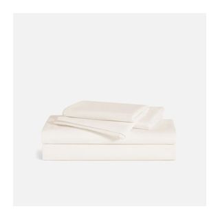 white bedsheet set, folded