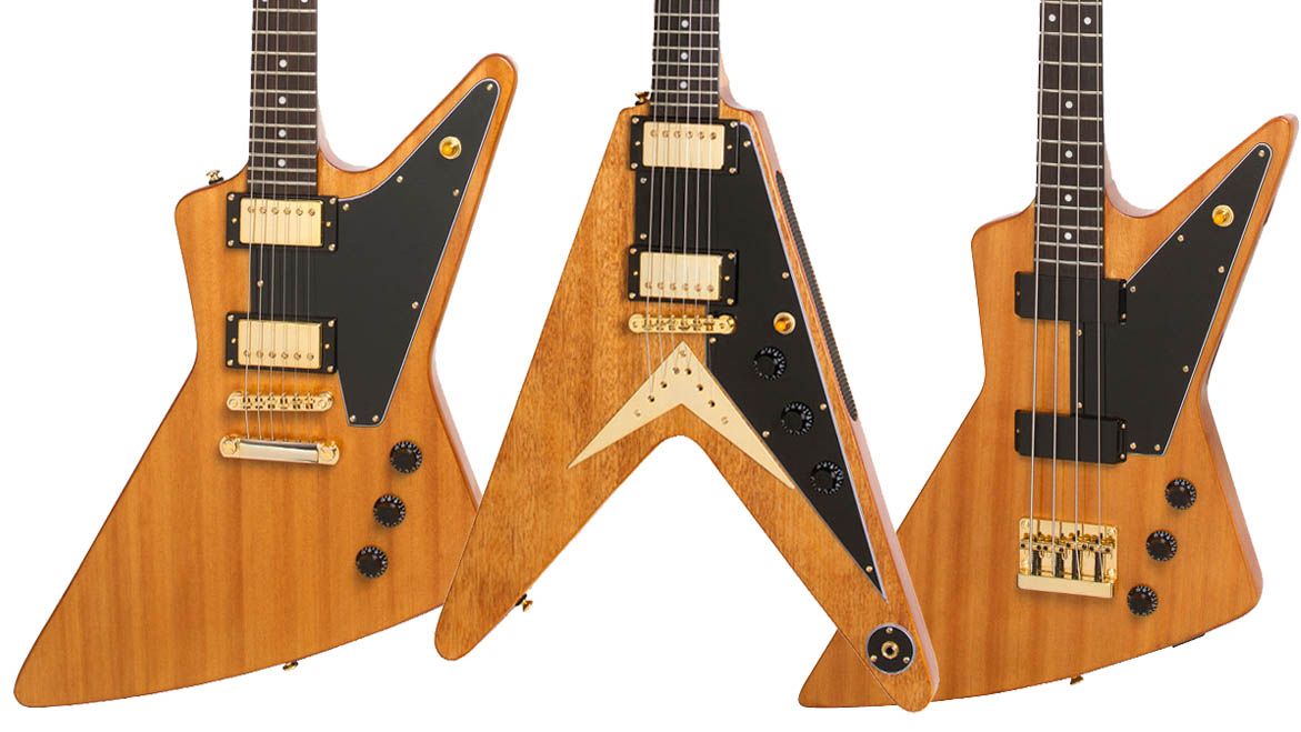 Epiphone introduces Ltd Ed Korina Flying V, Explorer and Explorer