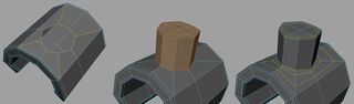 Split one of the top vertices to extrude out the wrist
