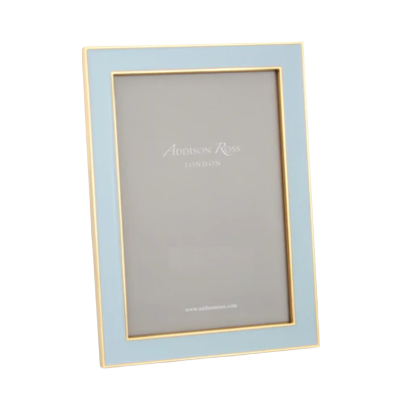 Powder Blue Enamel &amp;amp; Gold Frame
