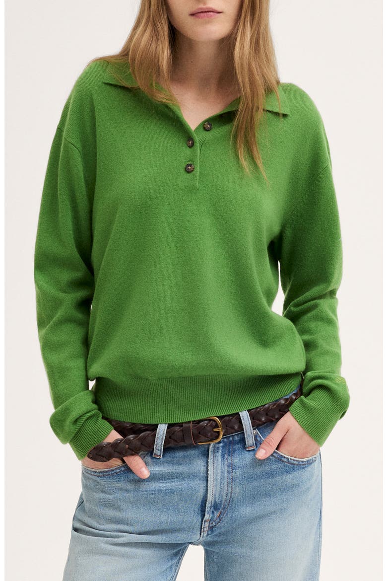 Soft Wool Polo Sweater