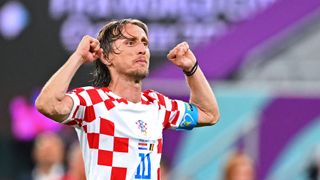 Croatia's Luka Modric in a World Cup 2022 game against Belgium