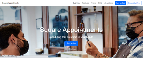 Website screenshot for Square Appointments