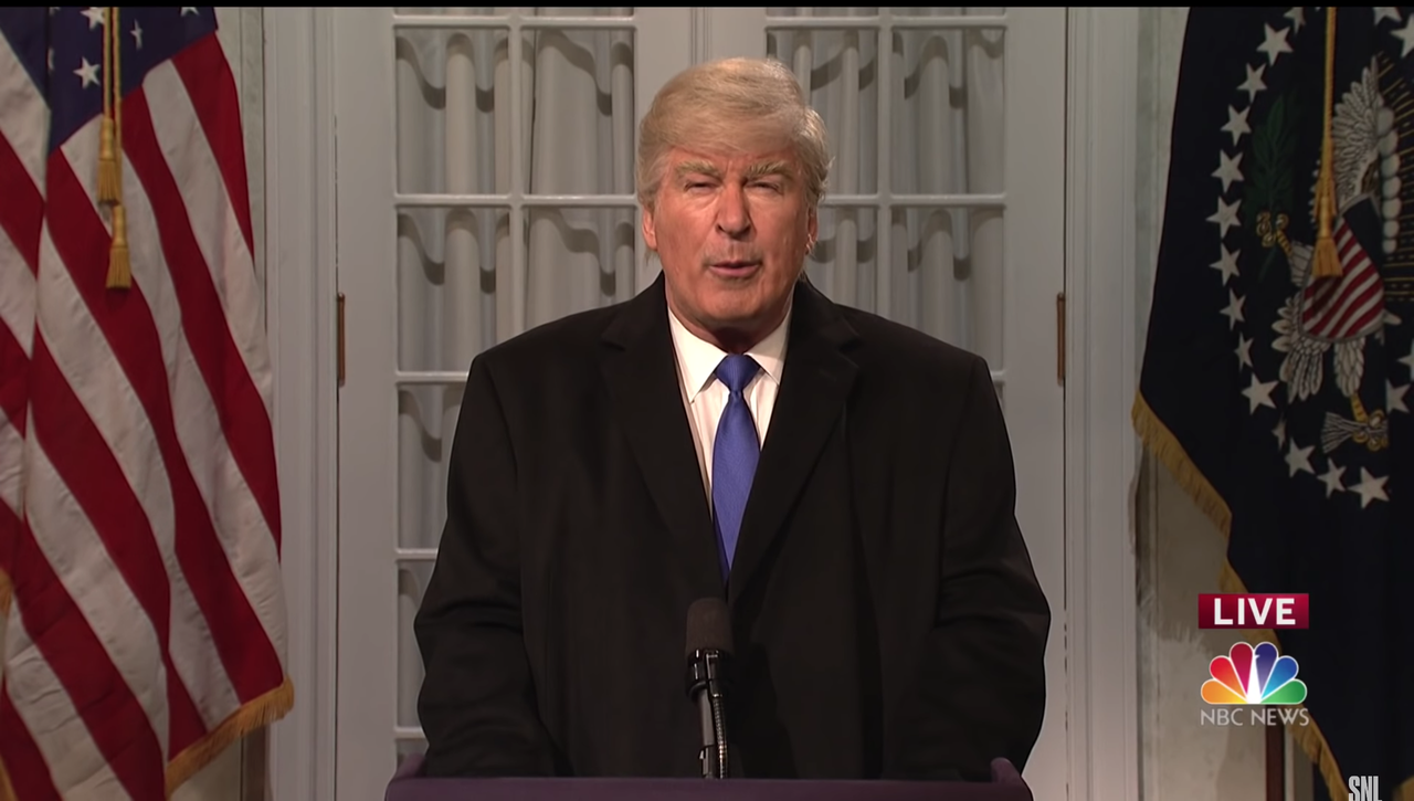 Alec Baldwin as Donald Trump.