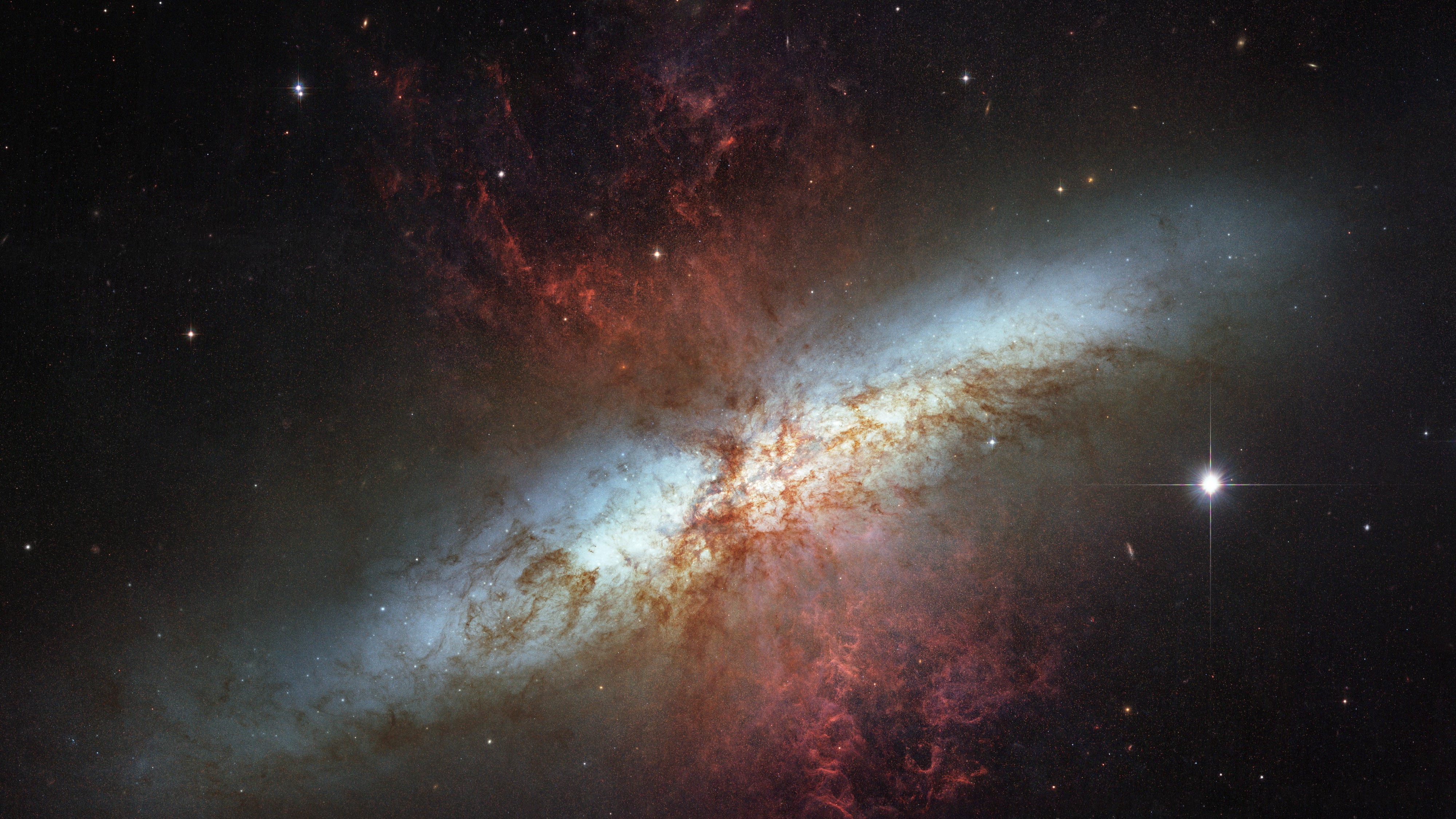 Enormous explosion in 'Cigar Galaxy' reveals rare type of star never seen beyond the Milky Way