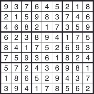 Sudoku solution