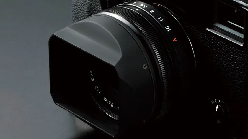 The Fujifilm XF 18mm f/2 R with a lens hood