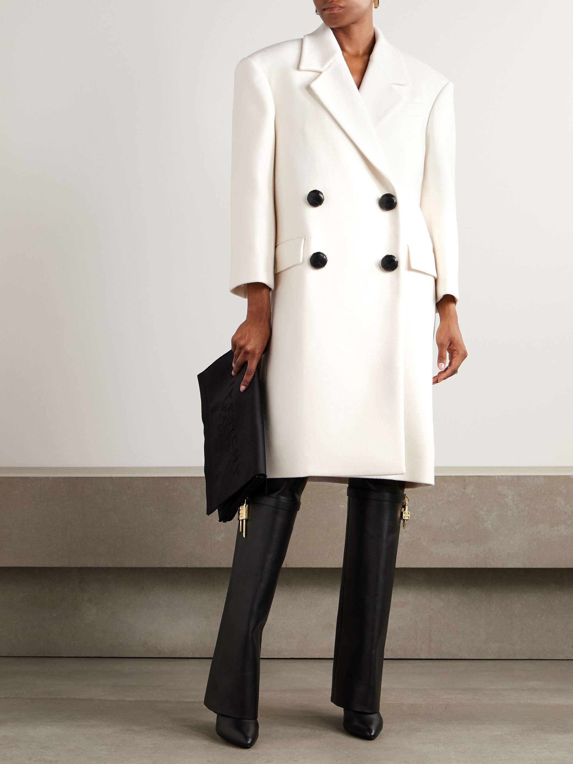 Oversized Double-Breasted Wool Coat