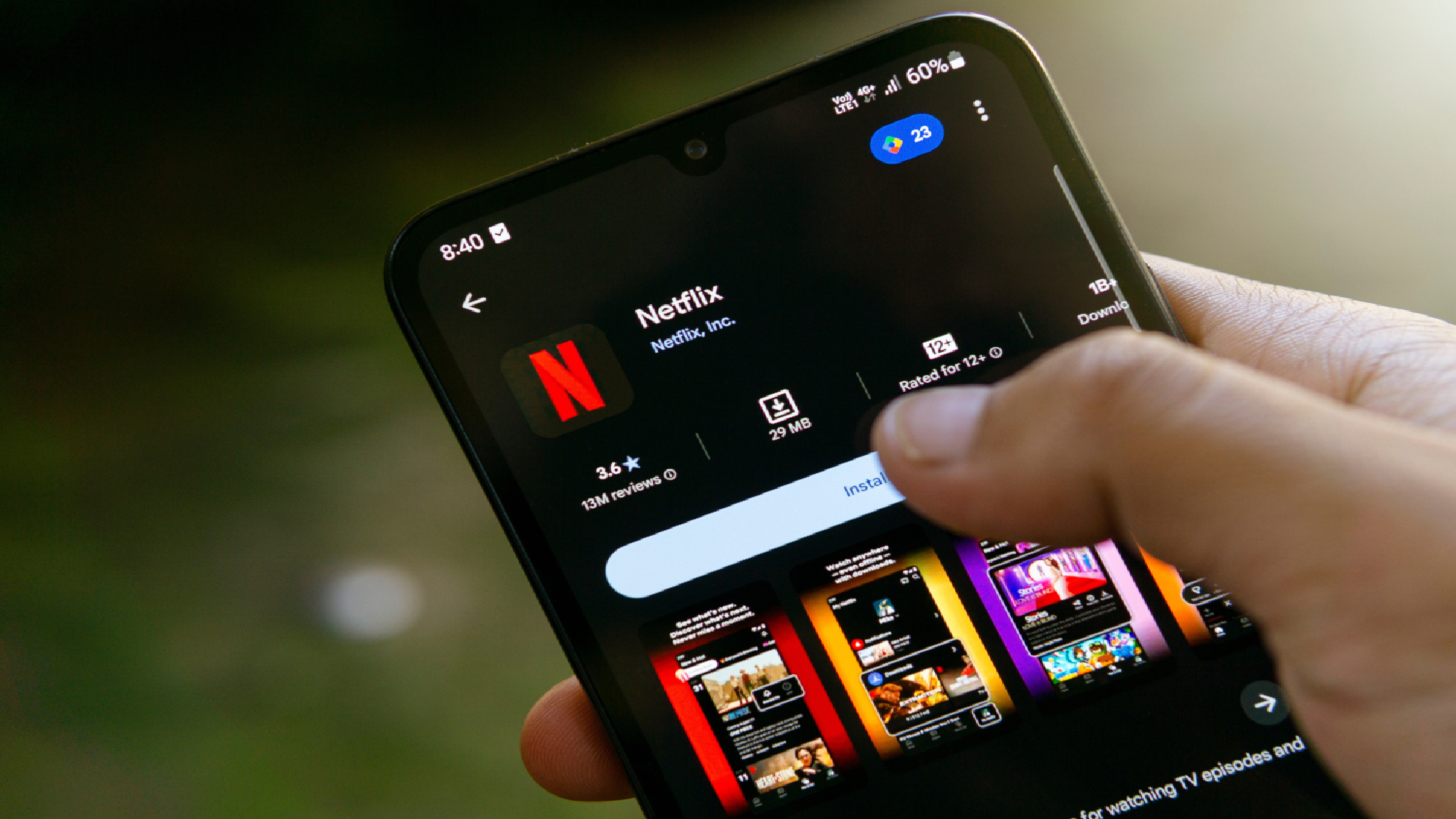 Netflix app on Android