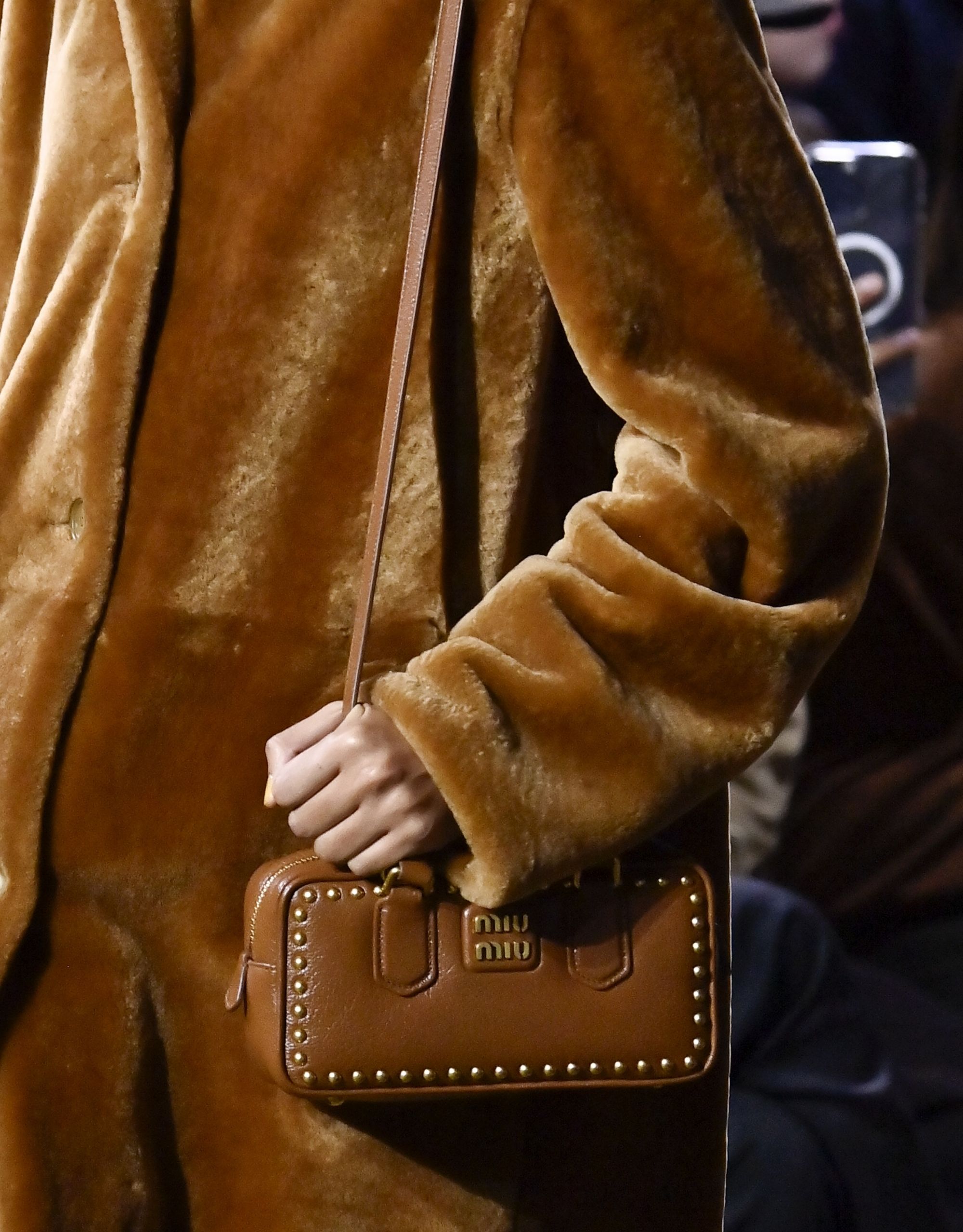 Brown bag with stud detailing