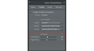 Lightroom lens corrections