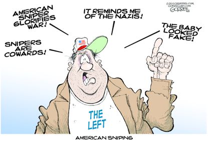 Editorial cartoon U.S. American Sniper
