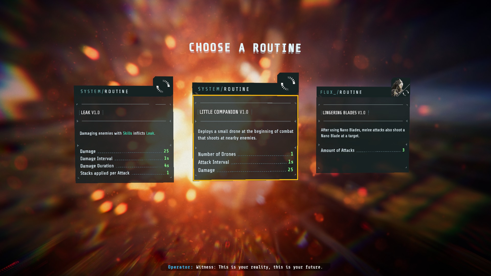 Several screenshots from Morbid Metal, displaying character options and skills.