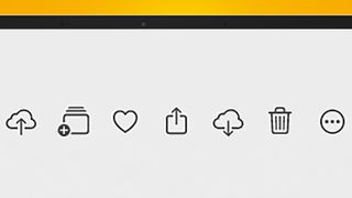 A Windows laptop screen showing the iCloud menus