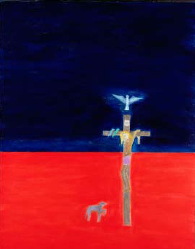 Jeanette Winterson&#039;s favourite painting, Crucifixion by Craigie Aitchison.