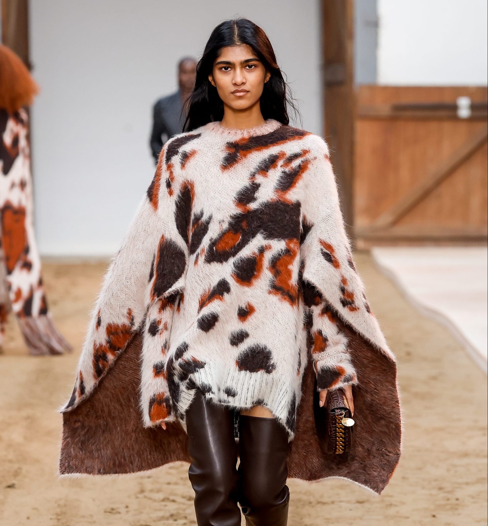 Stella McCartney Winter 2023 Appaloosa Pony Cape