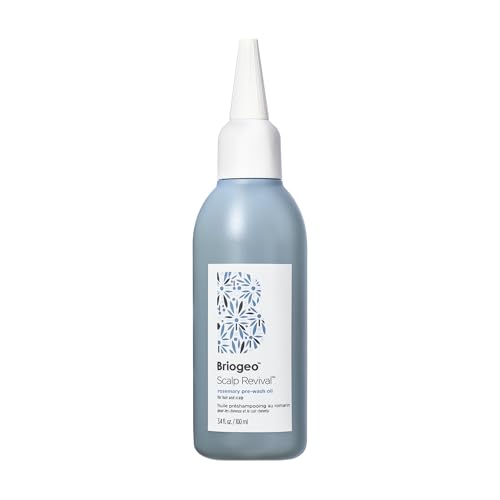 Briogeo Scalp Revival Rosemary Pre-Wash Oil | Moisturizing Scalp Treatment for Dry, Flaky, or Itchy Scalp | Strengthens Hair &amp;amp; Soothes Scalp | Vegan &amp;amp; Cruelty-Free | 3.4 Oz