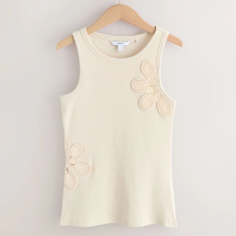 Next, floral detail tank top