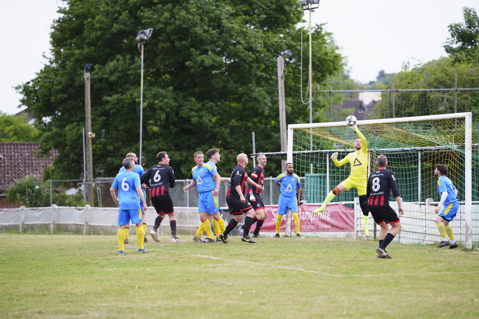 Soccer players in action, taken with the Sony FE 50-150mm F2 GM lens