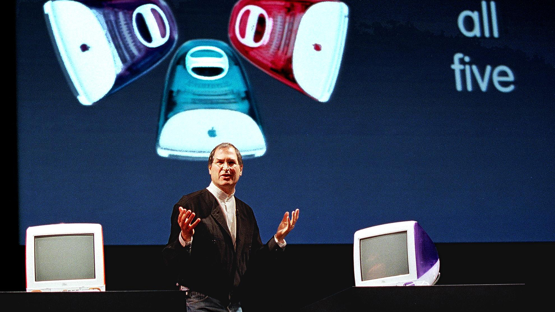 Steve Jobs unveils the iMac in 1998