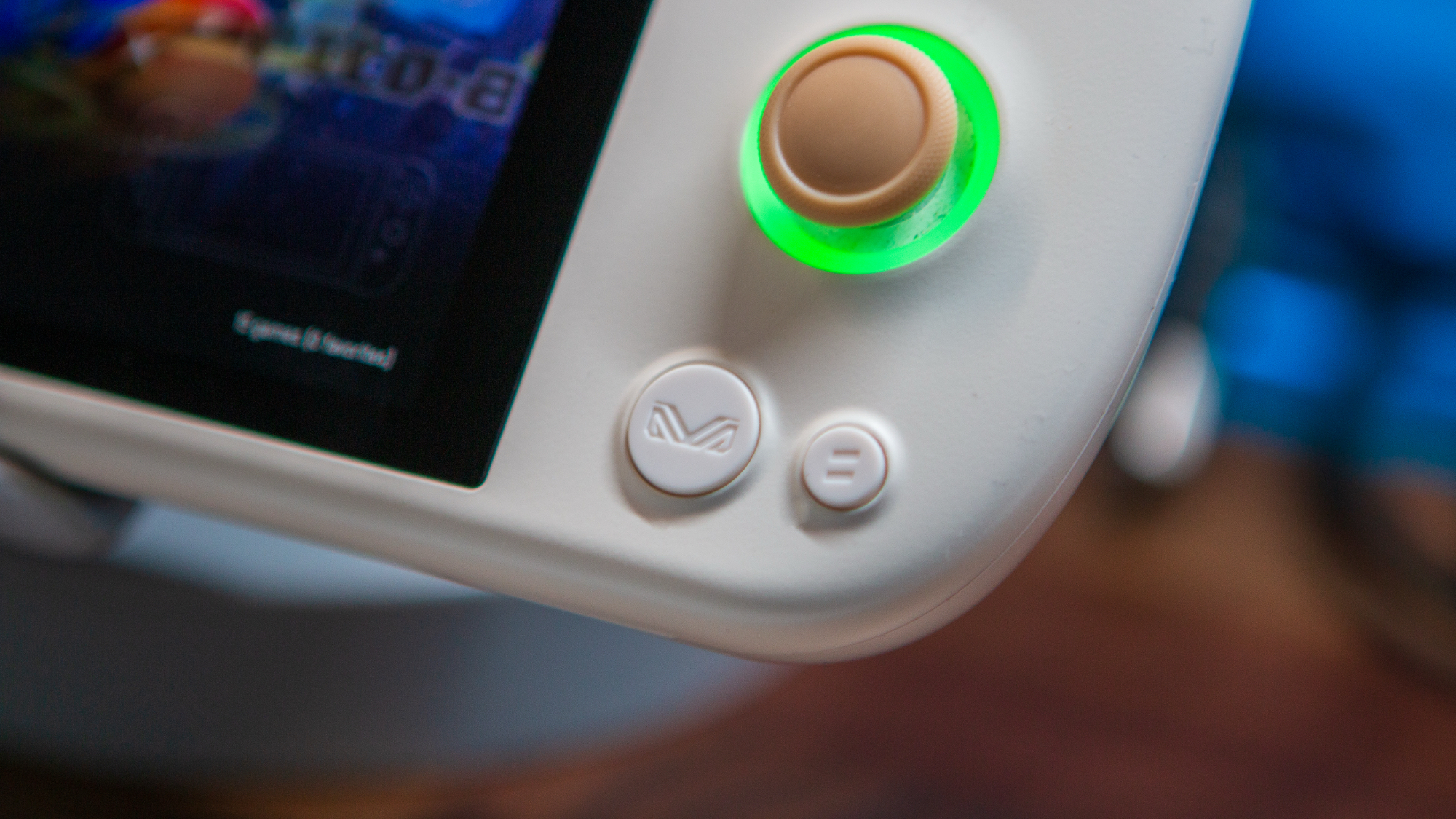 Close-up of the buttons and right joystick of the Ayaneo Pocket Air