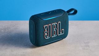 JBL Go 5 Bluetooth speaker in blue