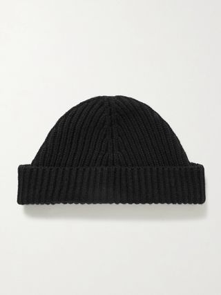 Ribbed Cashmere Beanie