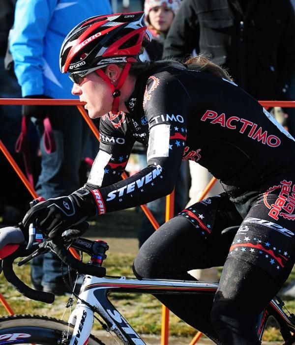 Katie Compton (Planet Bike) with one lap to go.