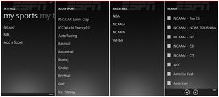 Adding NCAA Mens Pages