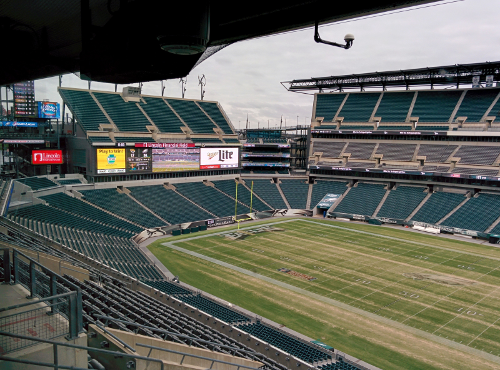 Spyder&#039;s Content Delivery System at NFL Football Field