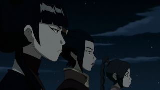 Azula (in the middle) with her friends in Avatar: The Last Airbender.