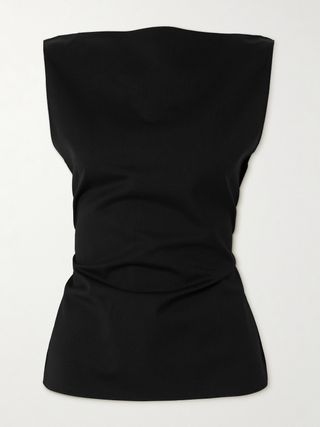 Open-Back Wool-Crepe Top