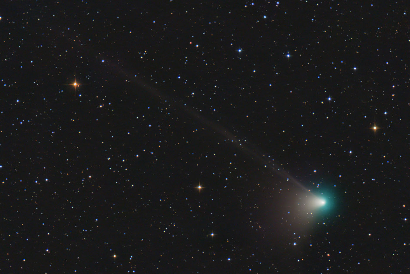 A photo of comet C/2022 E3 ZTF taken on Dec. 26, 2022 in Payson, Arizona.