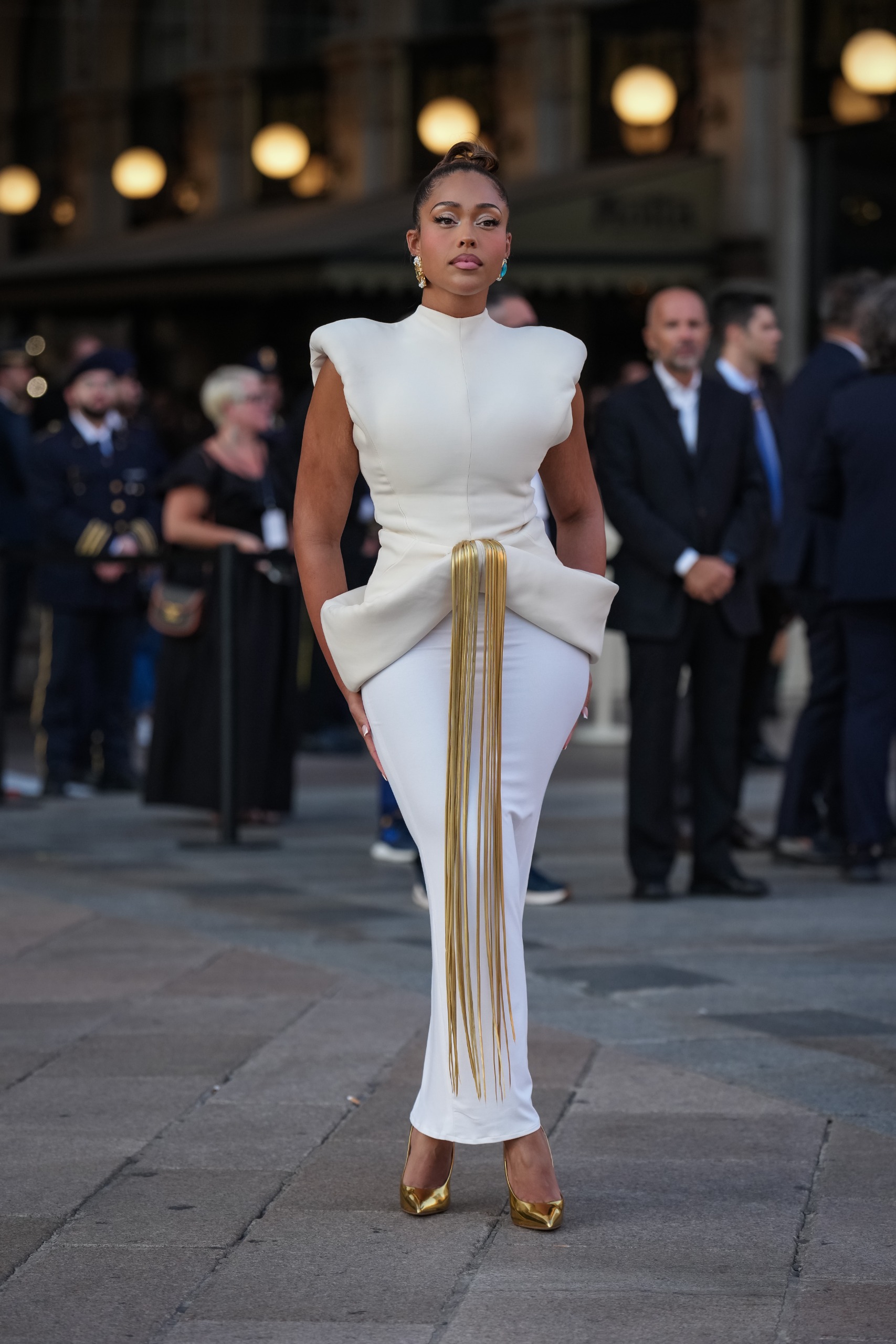 Jordyn Woods's celebrity look at Milan Fashion Week 2026