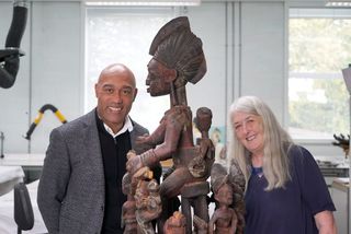 Mary with Gus Casely-Hayford at the Horniman Museum, London