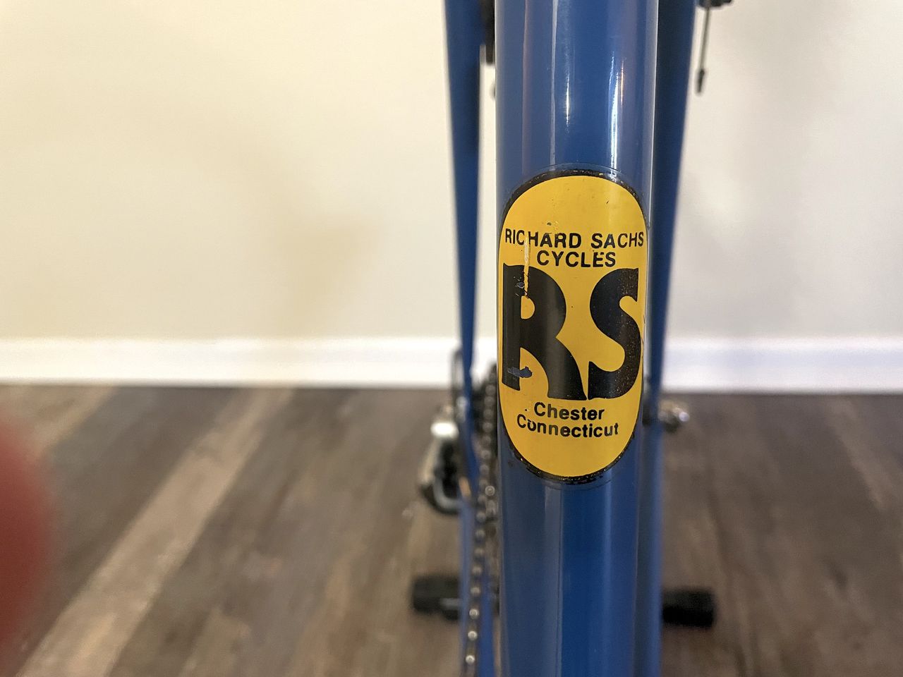 1980s Richard Sachs bike - seattube logo