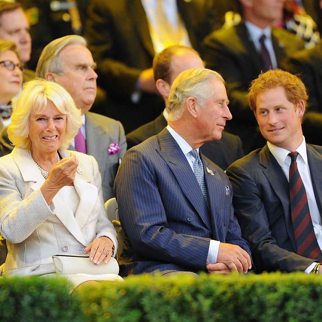 LONDON, ENGLAND - SEPTEMBER 10: Prince William, Duke of Cambridge, Camilla, Duchess of Cornwall, Prince Charles, Prince of Wales and Prince Harry attend the Opening Ceremony of the Invictus Games at Olympic Park on September 10, 2014 in London, England. (Photo by Dave J Hogan/Getty Images for Invictus Games)
