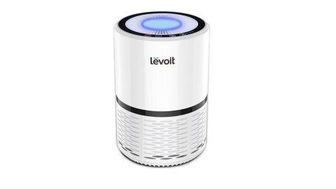 Levoit H132 review: Image shows the air purifier on a white background.