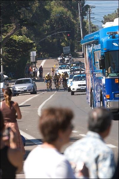 Making their way through San Diego in fantastic Californian conditions
