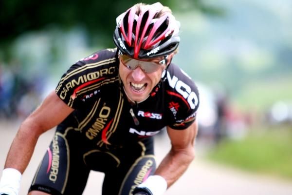 Andrea Tonti (CarmioOro NGC) was off the front in the break during stage 2.