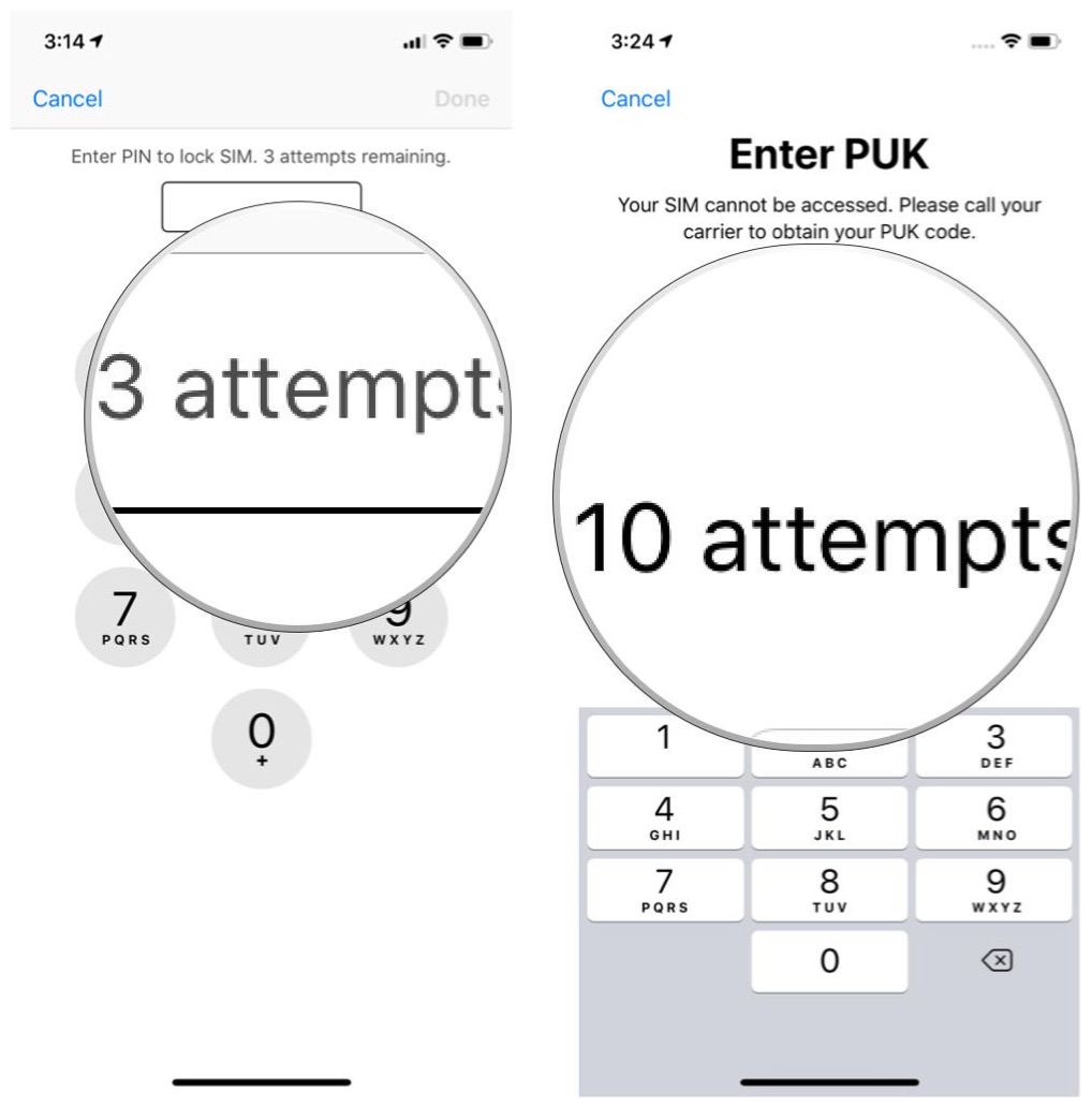 Lock yourself out of your SIM card: Input the wrong SIM PIN three times, then you will need to input a 8-digit PUK code, only obtainable from your carrier