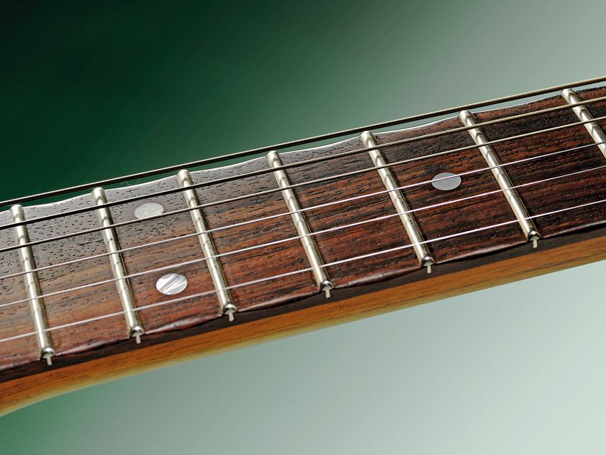 Heavily-rolled fingerboard edges give a played-in feel
