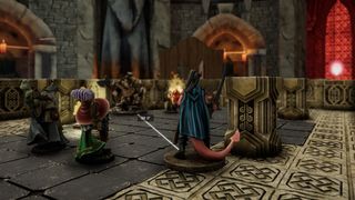 A zoomed in view of a battle between adventurers and monsters in Mirrorscape.
