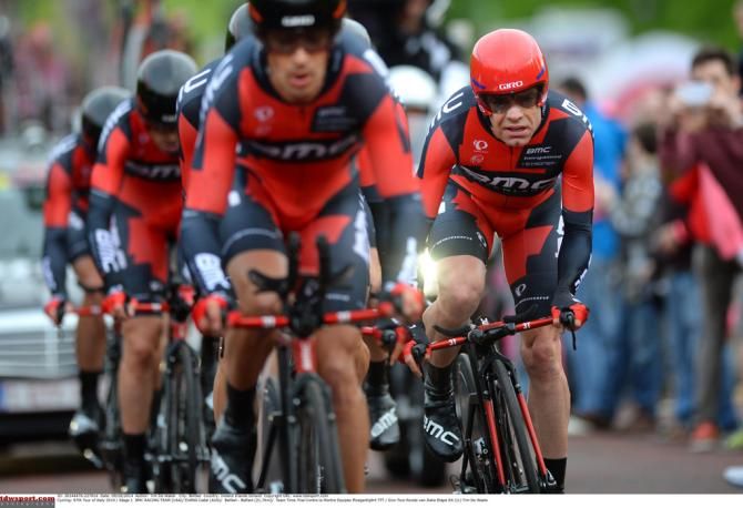Cadel Evans was easy to spot in his red helmet